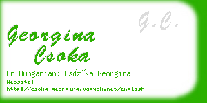 georgina csoka business card